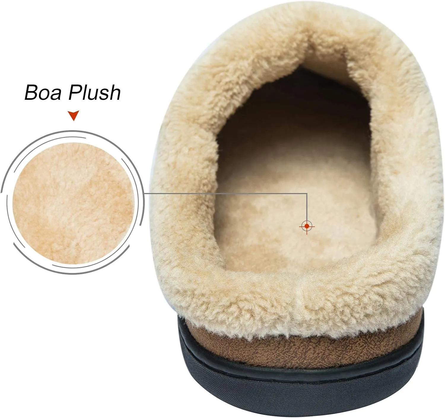 WOTTE Men's Moccasin Slippers Microsuede Fleece Fuzzy Lined Memory Foam House Shoes for Indoor Outdoor