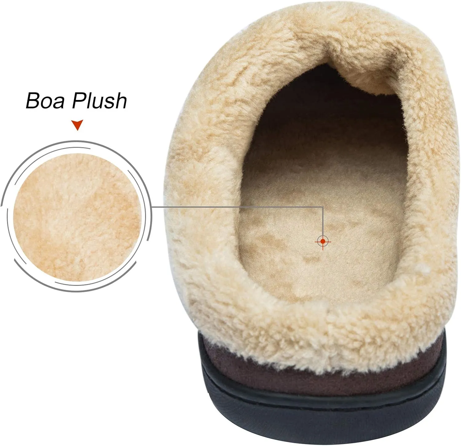 WOTTE Men's Moccasin Slippers Microsuede Fleece Fuzzy Lined Memory Foam House Shoes for Indoor Outdoor