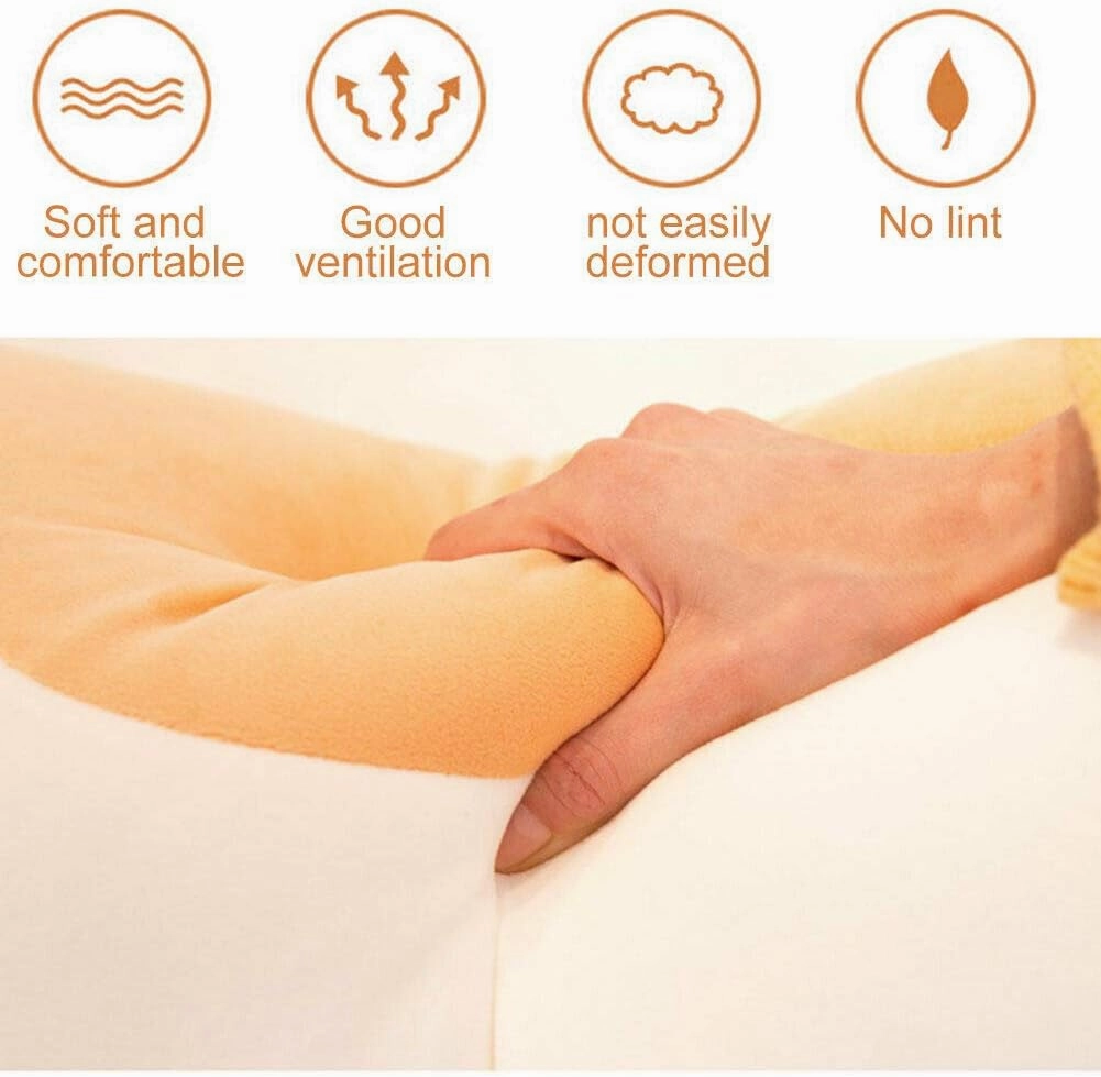 WUYU Lovely Plush Cat Doll Cute Cartoon Soft Stuffed Kitten Pillow Long Throw Sleeping Pillow Doll Toy Gift for Kids Girlfriend Multiple Size (Brown,110cm/43.3in)