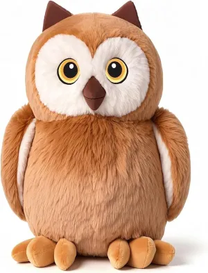 XEEDADOONEowl Plush Toy - Soft & Huggable Stuffed Animal, Adorable Collectible Plushie, Gift for Animal Lovers (Brown owl)
