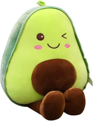XIAOHONG 23.6 Inch Large Avocado Fruit Soft Plush Toy - Furry Stuffed Doll, Cute Kawaii Food Shaped Hugging Pillow for Kids
