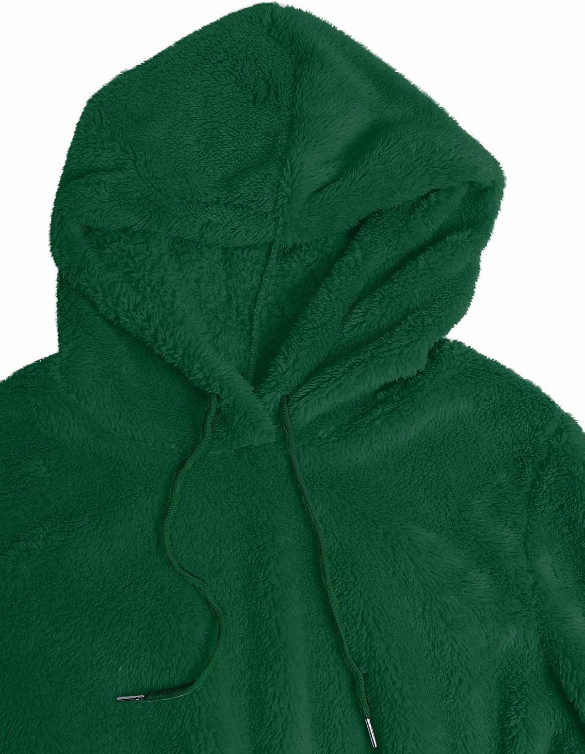 Yoolin Womens Fall Winter Fuzzy Fleece Hooded Long Dress Plus Size Sherpa Long Sleeve Nightgown with Pockets