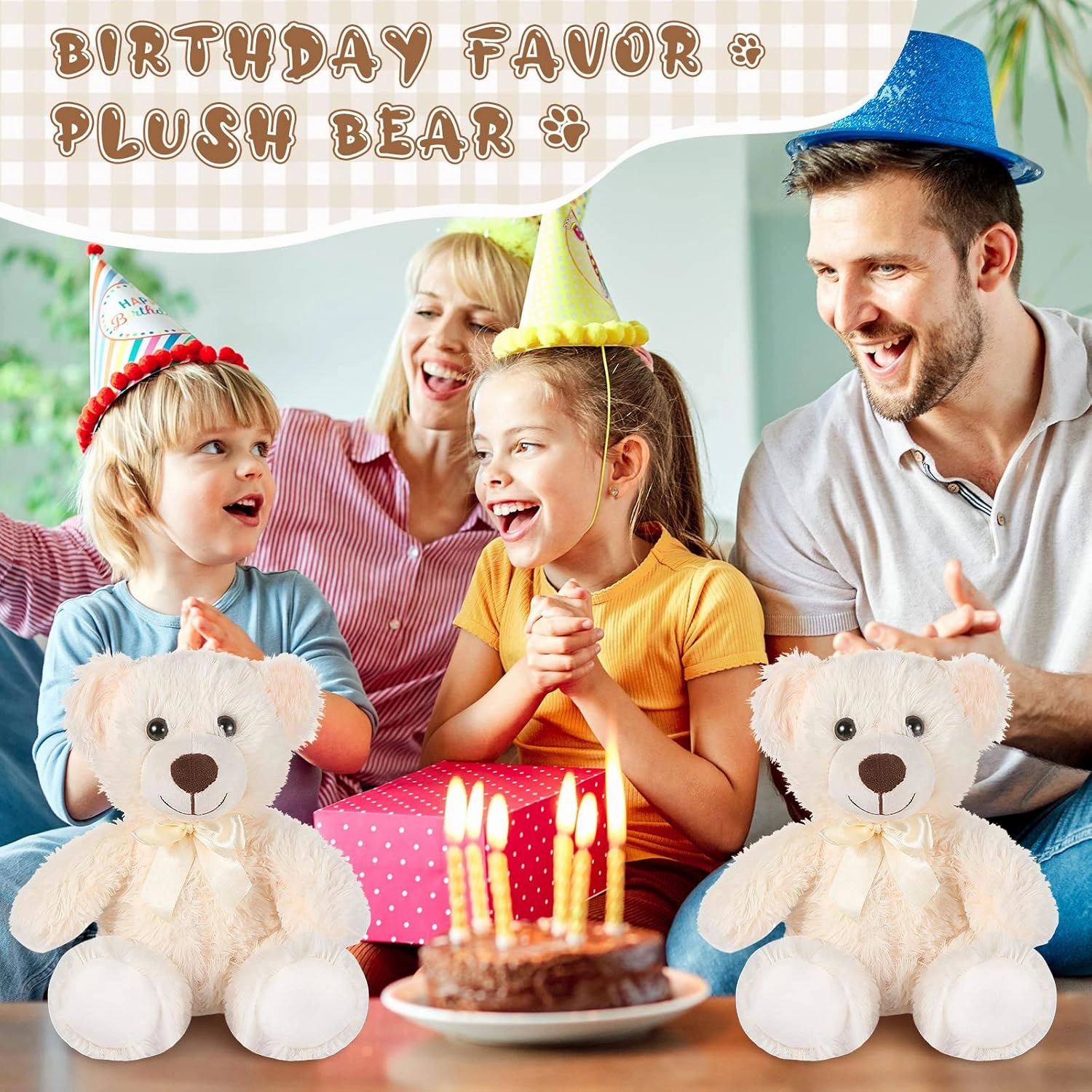 Zhanmai 12 Pcs 14 Inch Bear Stuffed Animal Bulk Operation 2025 Graduation Gifts Bulk Plush Stuffed Bear for Bridal Anniversary Shower Gifts(White)