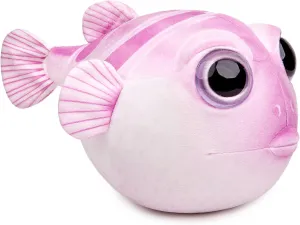 ZHONGXIN MADE Cute Pufferfish Plush - Soft Lifelike 10inch Pink Pufferfish Stuffed Animal, Simulation Pattern Pink Puffers Stuffed Toys Dolls, Gifts for Kids