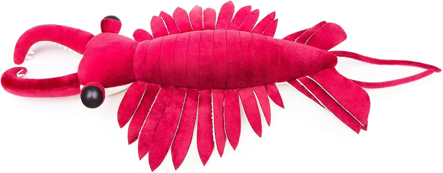ZHONGXIN MADE Realistic Cambrian Ancient Organism Anomalocaris Plush Toy - 21" Lifelike Cambrian Creature Anomalocaris Stuffed Animals Model Plushie, Unique Plush Gift for Kids