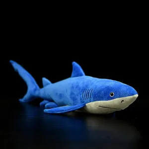 ZHONGXIN MADE Simulation Blue Shark Plush Toy - 22 inch Marine Blue Shark Stuffed Animal, Cute Marine Animal as Gift for Your Kids & Friends