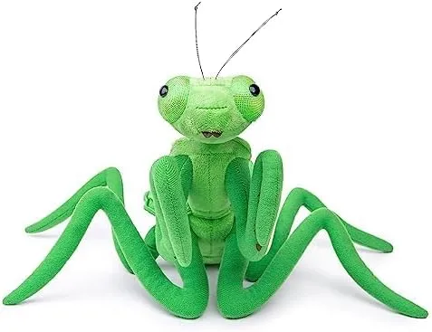 ZHONGXIN MADE Simulation Green Big Sword Mantis Plush Toy, Soft Mantis Stuffed Animal, 14 inch Soft Toy for Kids