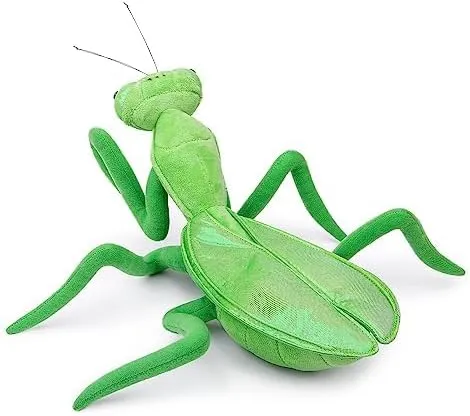 ZHONGXIN MADE Simulation Green Big Sword Mantis Plush Toy, Soft Mantis Stuffed Animal, 14 inch Soft Toy for Kids