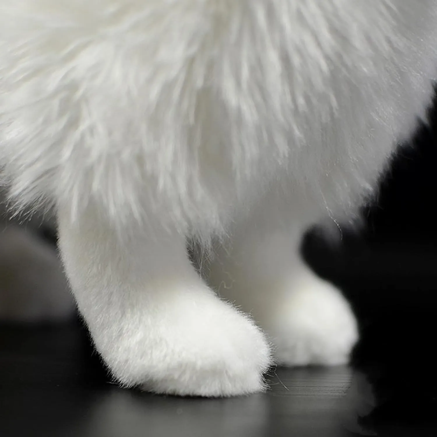 ZHONGXIN MADE Simulation Samoyed Plush Toy - Realistic 12" Standing White Samoyed Pet Dog Stuffed Animal Cute Dog Puppy Model Toy, Unique Plush Gift Collection for Kids Birthday, Home Decor
