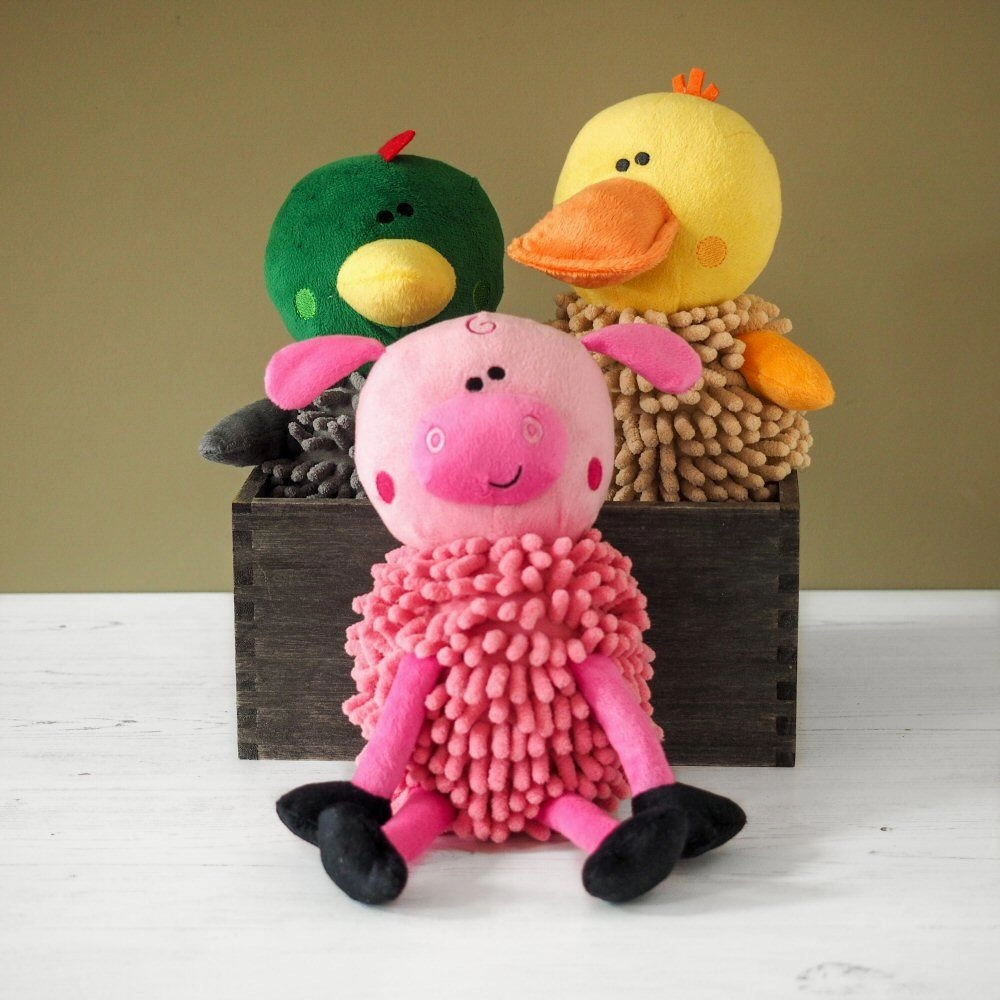 Zoon 23cm Noodly Duck Squeaky Soft Dog Toy